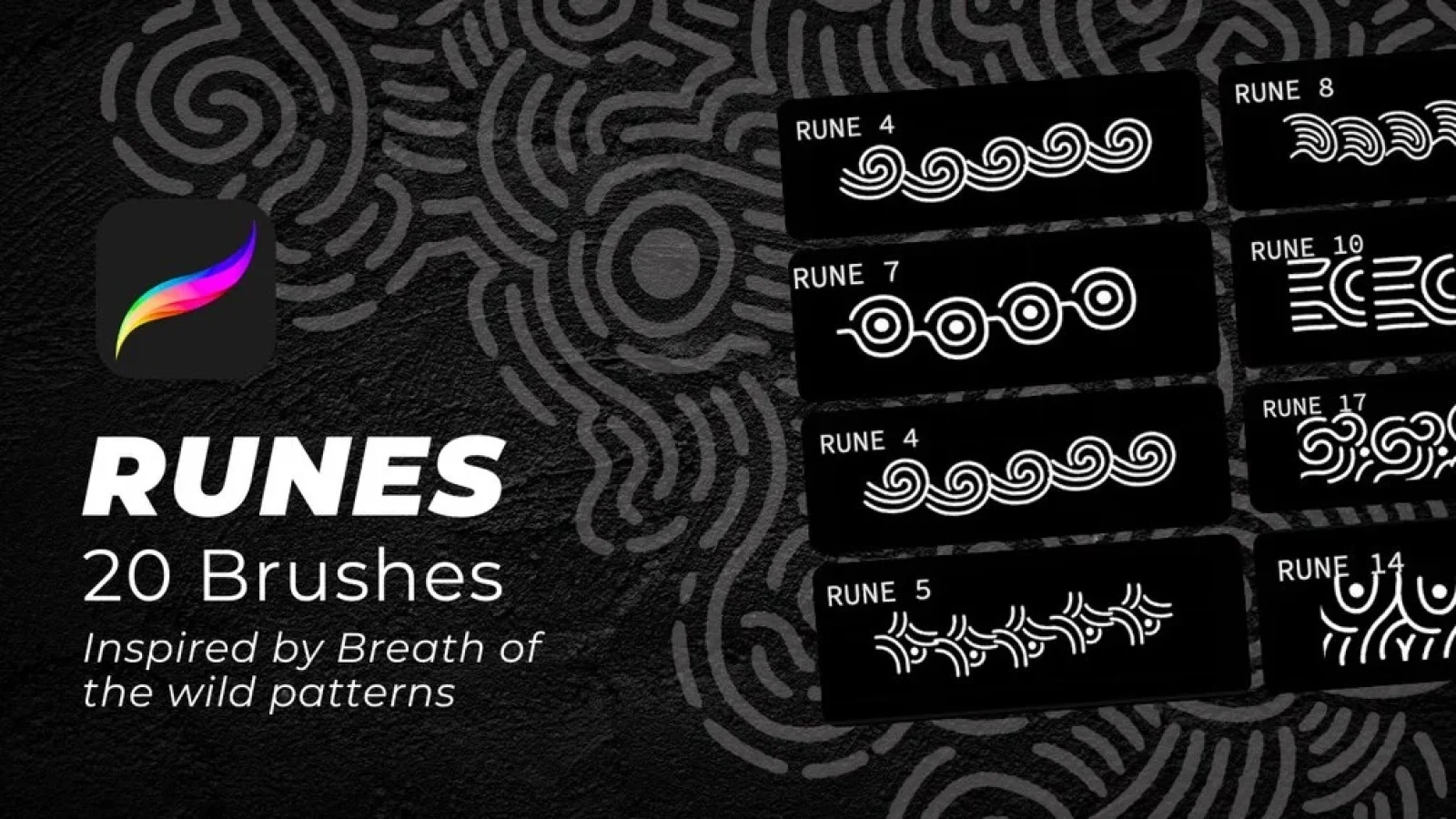 Runes - Breath of the wild inspired brushes